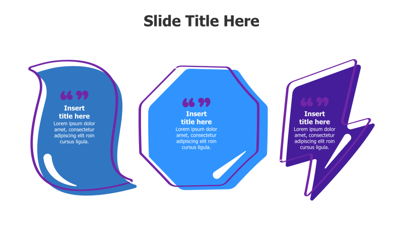 3 Colored Quote Frames Infographic
