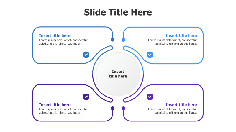 4-Point Circular Infographic