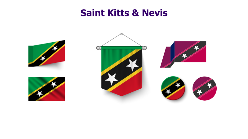 Saint Kitts & Nevis Flag Variations