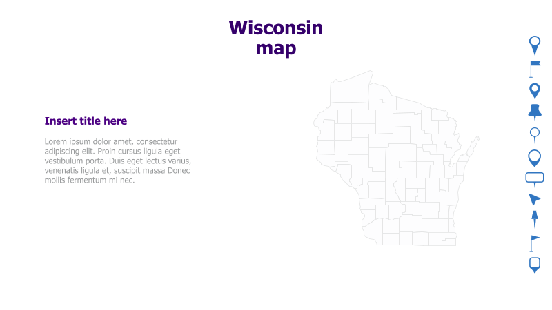 Wisconsin Map Template