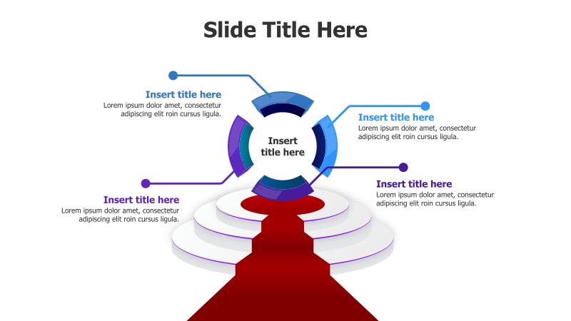 4-Point 3D Divided Circle Diagram
