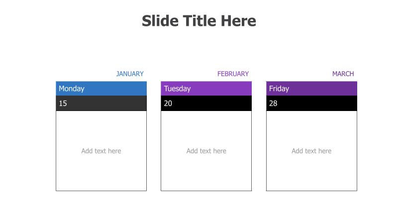 3-Month Timeline with Highlighted Dates
