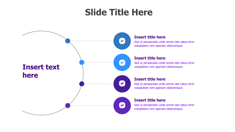 4-Step Circular Process with Checkmarks