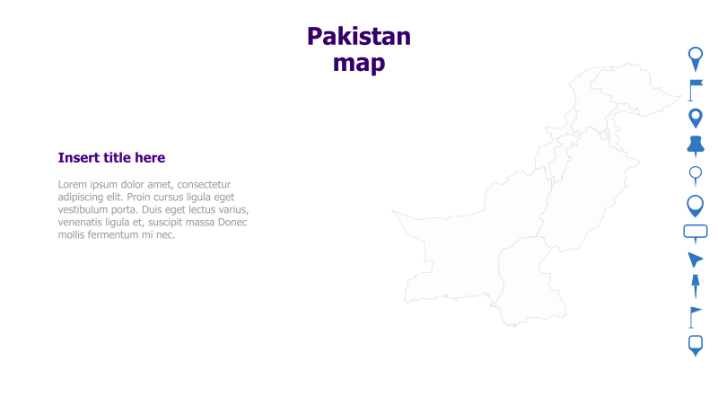 Pakistan Map with Text Placeholder