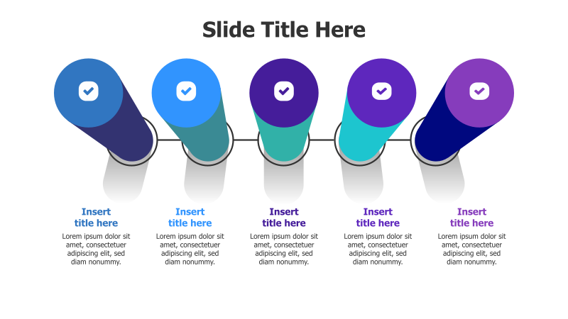 5-Step 3D Column Infographic