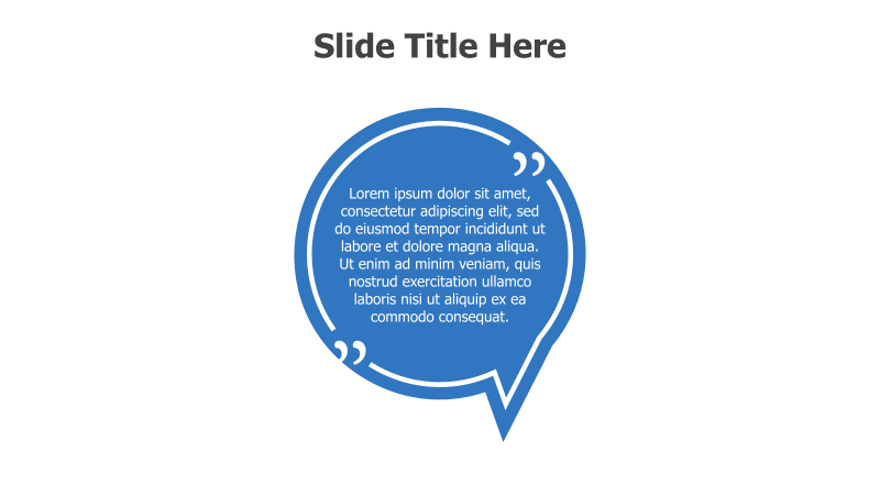 Quote Slide with Speech Bubble