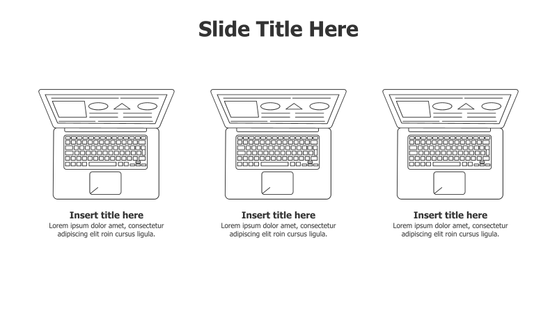 3 Laptops with Descriptions