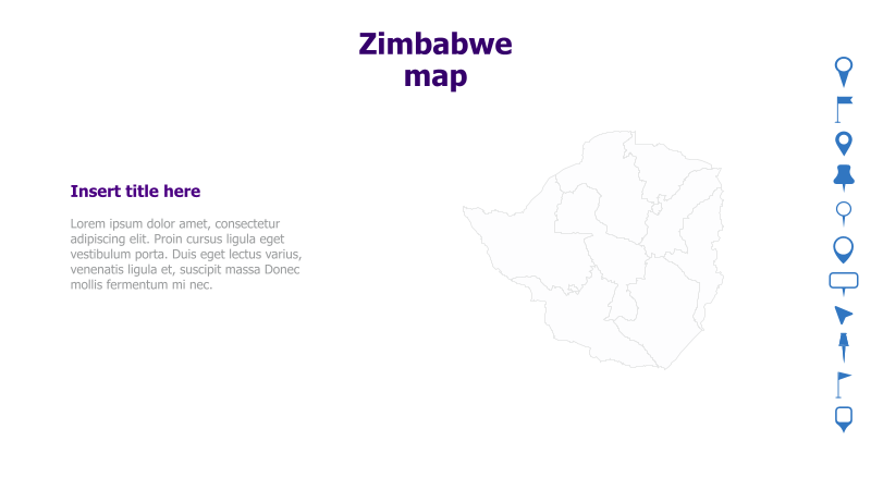 Zimbabwe Map with Text Placeholder