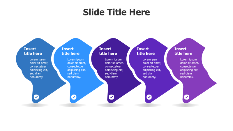 5-Step Gradient Diamond Infographic