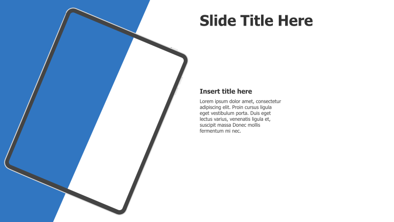 Tilted Tablet with Color Blocks