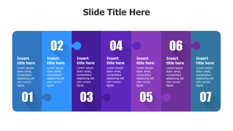 7-Step Connected Puzzle Pieces