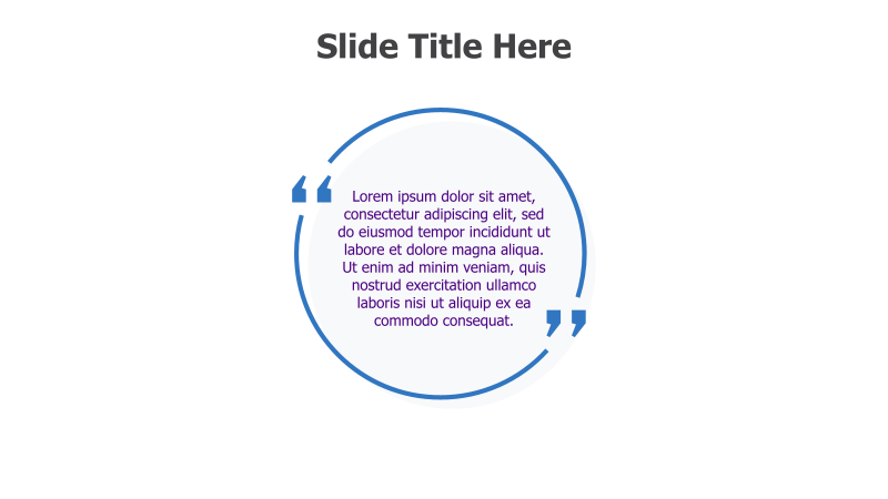 Quote Slide with Circular Design