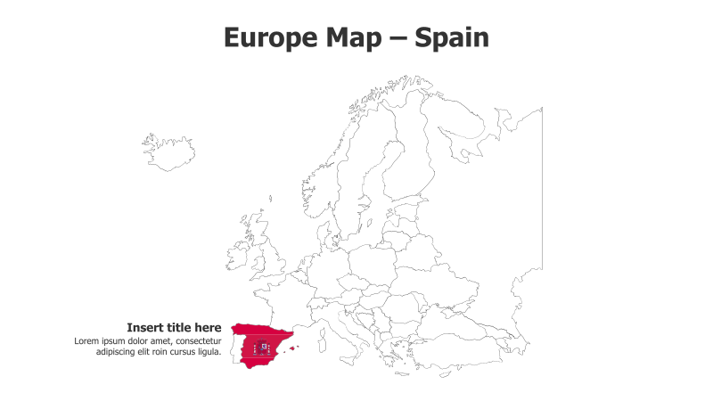 Europe Map - Spain Highlight