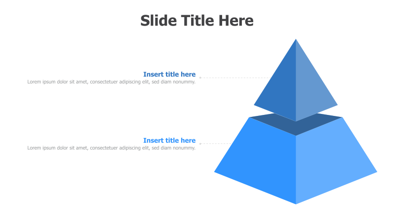 2-Level 3D Pyramid Diagram