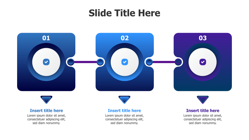 3-Step Pierced Square Infographic