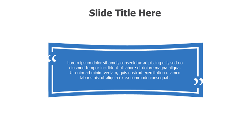 Quote Slide with Curved Banner