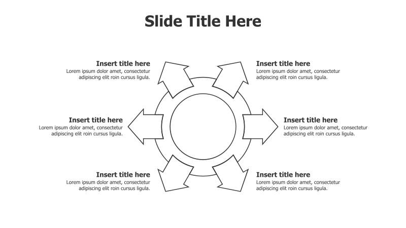 6-Point Circular Arrow Diagram