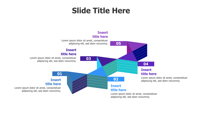 5-Point 3D Triangle Infographic