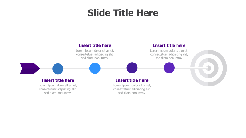 4-Step Timeline with Circular Accent