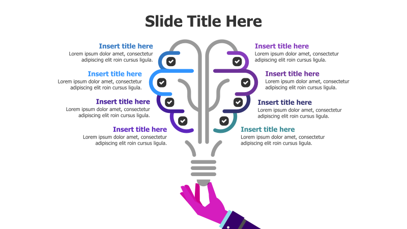 6-Point Idea Bulb Infographic