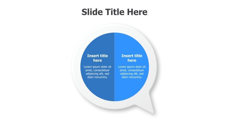 Two-Part Comparison Speech Bubble