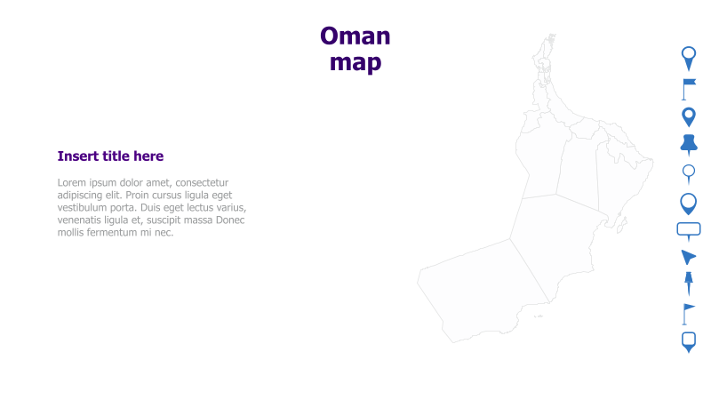 Oman Map Template