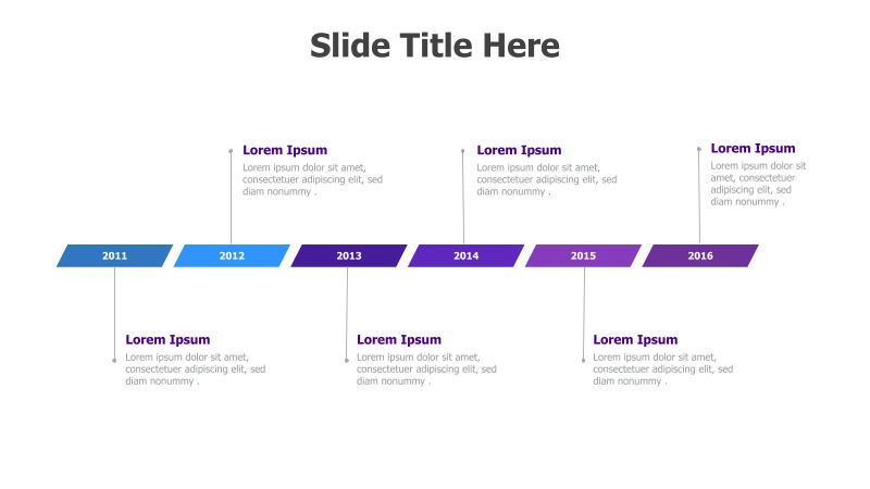 6-Point Timeline with Arrows