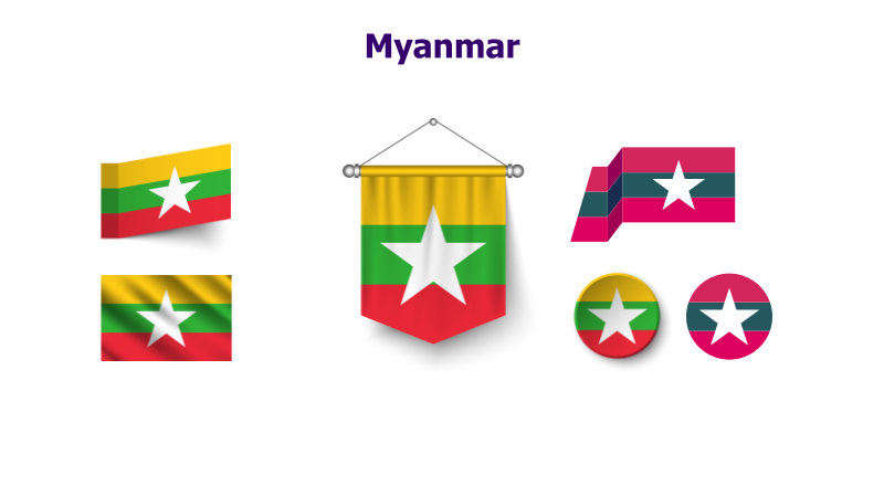 Myanmar Flag Variations