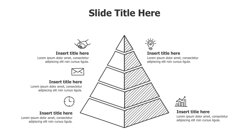 5-Level 3D Pyramid with Icons