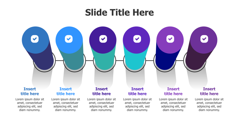 6-Step 3D Column Infographic