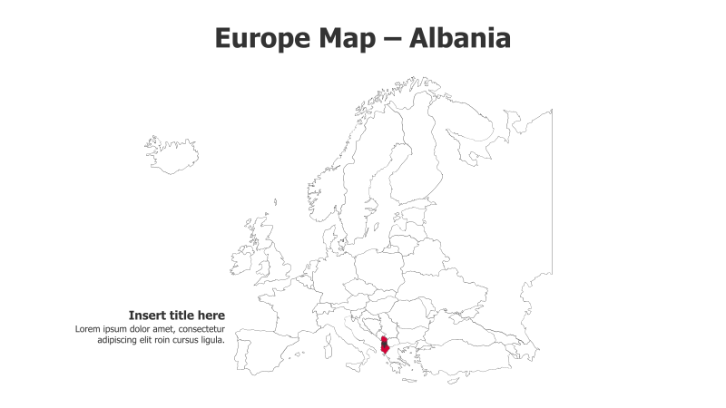 Europe Map - Albania Highlight