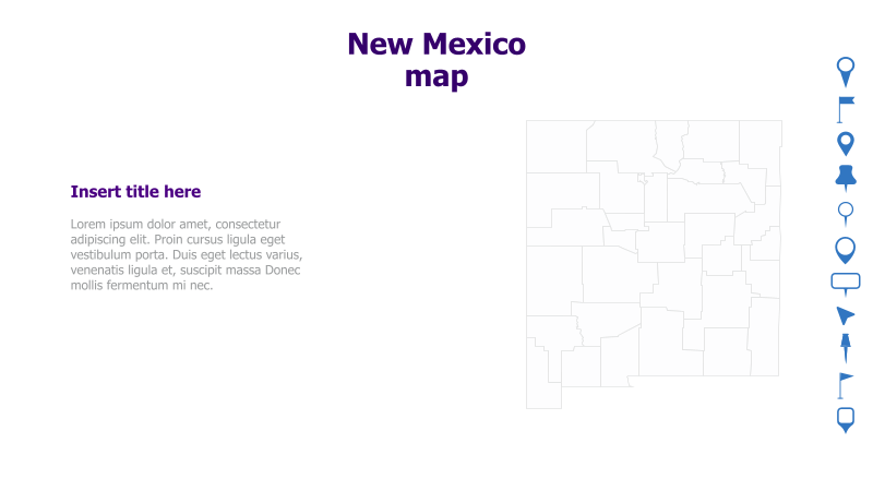 New Mexico Map with Text Placeholder