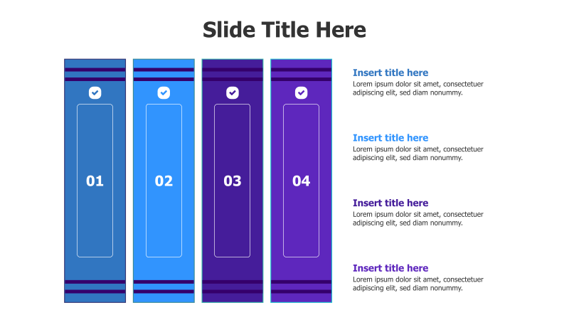 4-Step Infographic with Book Stub Design