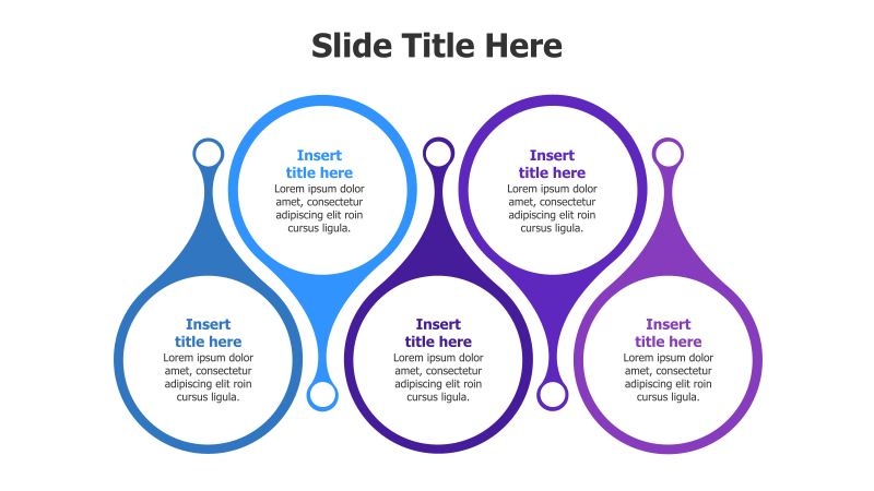5-Circle Infographic with Gradient Colors