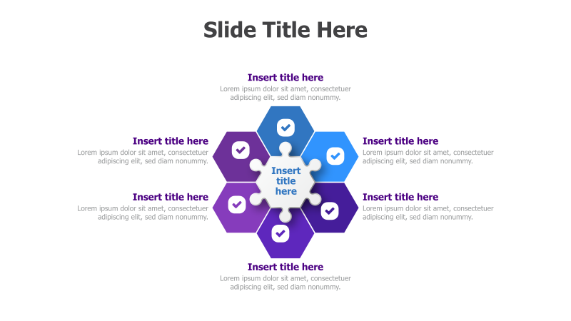 6-Part Hexagonal Puzzle Diagram
