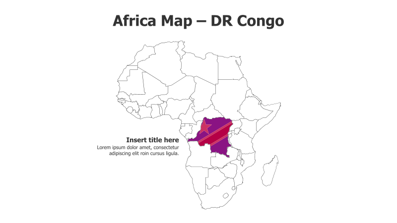 DR Congo Map with Flag