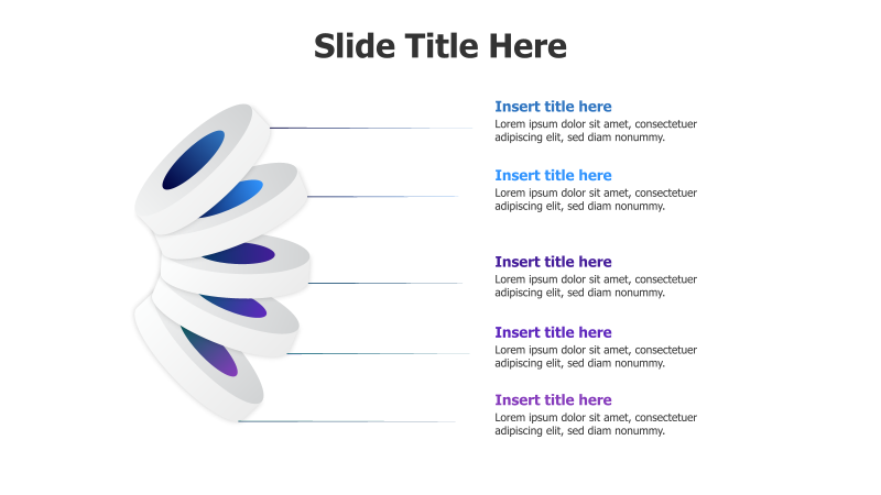 5-Point 3D Radial Infographic