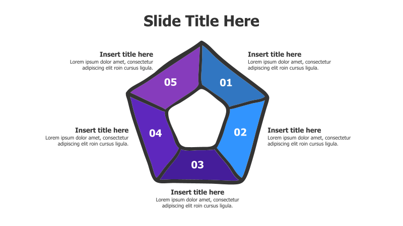 5-Point Pentagonal Infographic