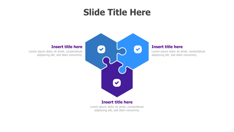 3-Part Hexagon Puzzle Diagram