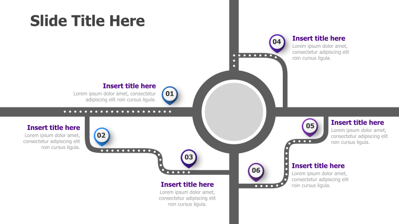 6-Step Circular Roadmap Infographic