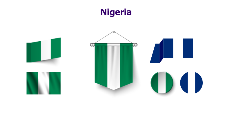 Nigeria Flag Letter Blocks