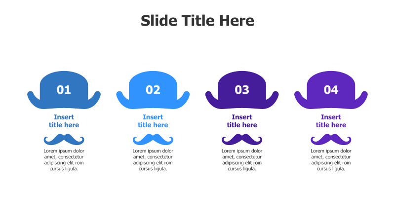 4-Step Hat & Mustache Infographic