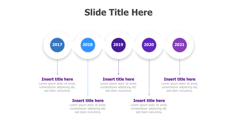 5-Point Timeline with Year Markers