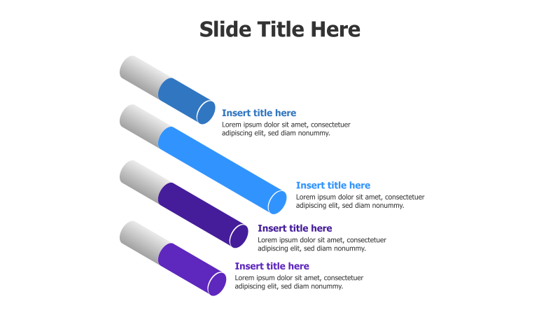 4-Point Colored Flat Pipes Infographic