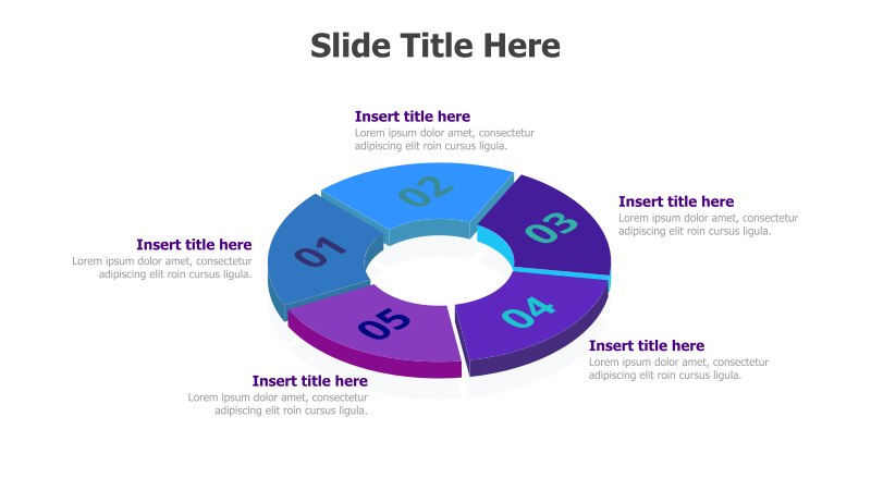 5-Point 3D Round Infographic