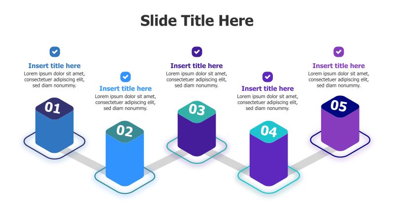 5-Step 3D Timeline Infographic
