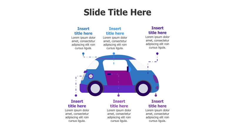 6 Points Vehicle Parts Infographic