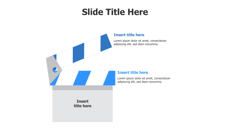Clapperboard Infographic - 3 Points