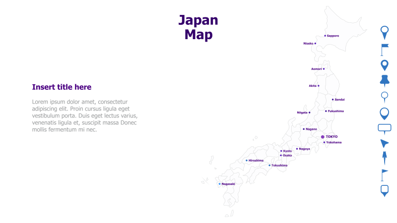 Japan Map with City Markers