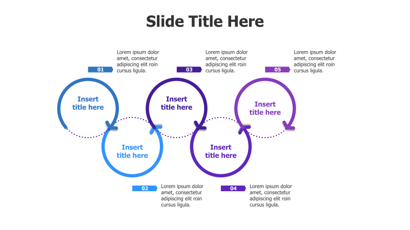 5-Step Twisted Arrows Infographic